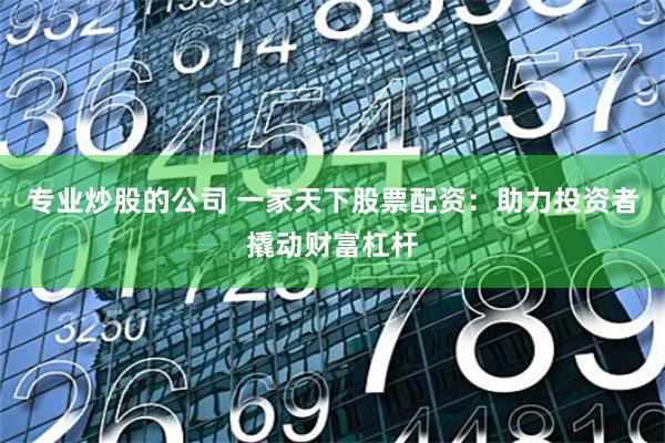 专业炒股的公司 一家天下股票配资：助力投资者撬动财富杠杆