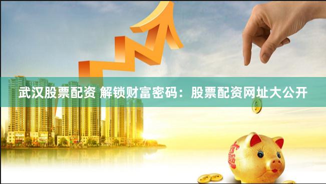 武汉股票配资 解锁财富密码：股票配资网址大公开